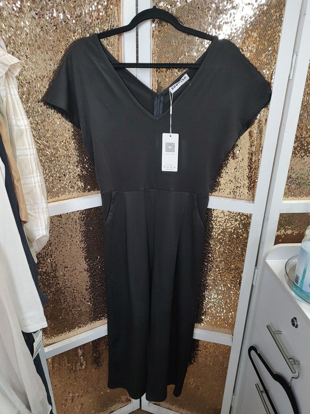 Womens Jumpsuit By Ecowish Size Small Color Black
